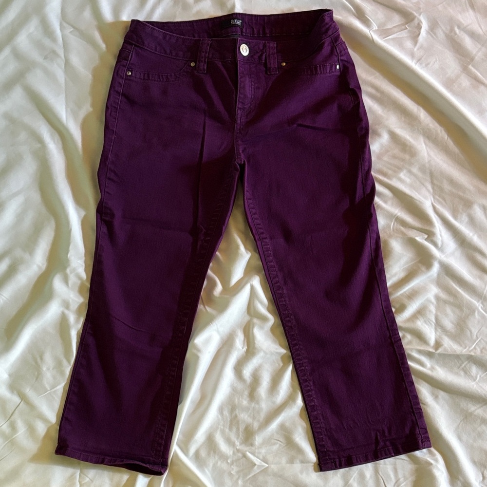 a.n.a Purple Cropped Pants